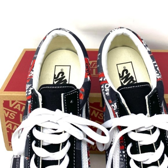 VANS Old Skool Shoe Casual Low Top Canvas Suede Red Black Men's Size VN0A4U3BWZ4 - Picture 8 of 11